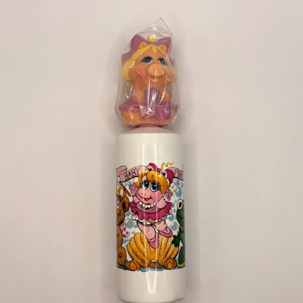 Vintage 1985 Avon Muppet Babies Miss Piggy Bubble Bath with Piggy Finger Puppet